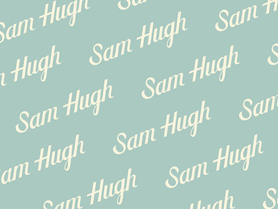 Sam Hugh Custom Type Logo