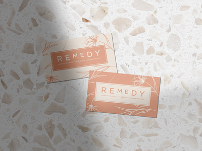 Remedy Business Cards brand design brand identity branding canadian rockies design skincare