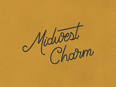 Midwest Charm Monoline Lettering graphic design illustration lettering midcentury midwest monoline typography vintage