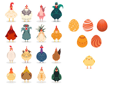 illustration design for Yueshi China chicken digital art digital illustration egg graphic design illustration rooster