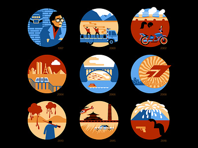 Icon set of Chinese director Jia Zhangke's movies digital art digital illustration film film icon graphic design icon icon design icon series icon set illustration jiazhangke movie movie icon vector vector design vector icon vector illustration 贾樟柯