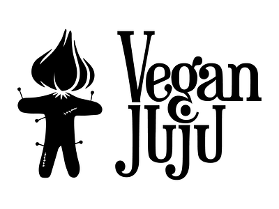 Vegan Juju brand identity drawing illustration logo vegan