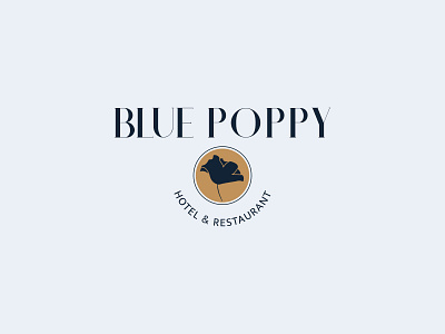 Blue Poppy Hotel & Restaurant affinity designer brand brand design brand identity design hotel branding logo luxury design luxury logo restaurant branding vector