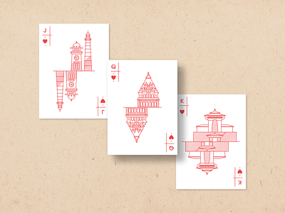 Playing Cards - Nepal dharahara ghanta ghar illustration krishna mandir narayanhiti nepal nepal vectors nepali culutre playing cards