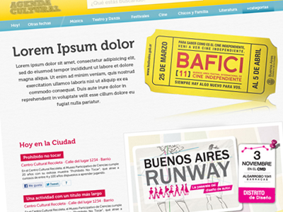 Redesign Agenda Cultural museo web