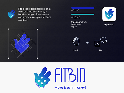 Fitbid logo and typography & App icon