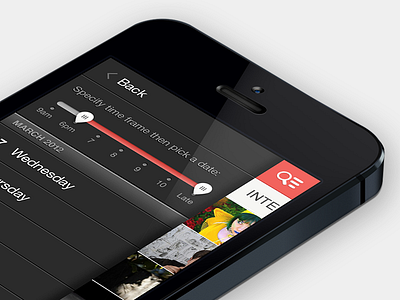 Time and date selector comedy design interface mobile ui ux web