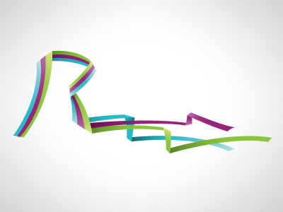 Ribbons branding logo design r logo ribbons