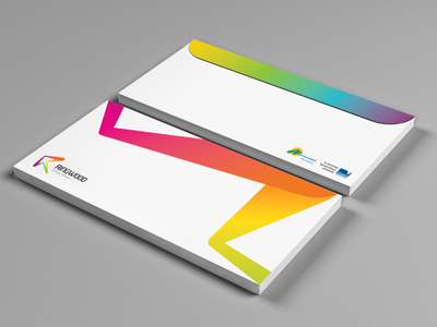 Branding: Stationery branding colourful envelope logo design