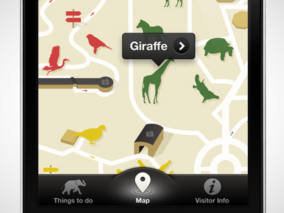 Mapping Melbourne Zoo app ios iphone location map tabs ui