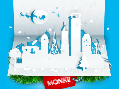 Christmas e-card card christmas digital agency edm email melbourne newsletter origami skyline xmas