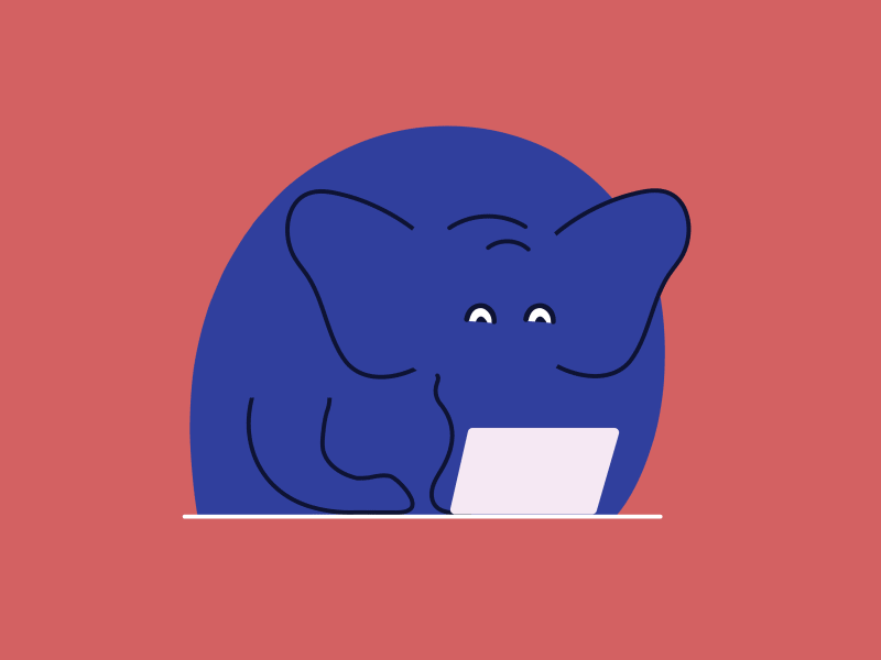 A Hard Working Elephant 12fps after effects animals animation 2d animations design illustration illustrator