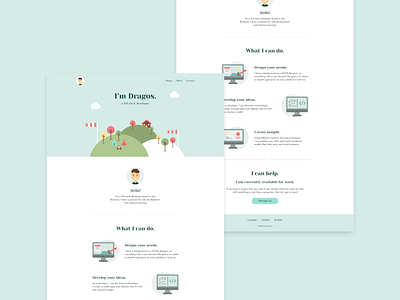 Personal Website clean design illustration ui website