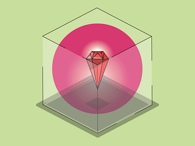 Diamond design flat illustration vector web