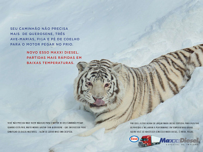 Anúncio Esso Maxxi Diesel branding design