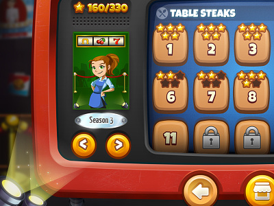 Cooking Dash Level Select cooking dash game game ui level select ui