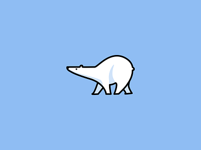 Polar bear animal bear design icon illustration minimalism polar bear