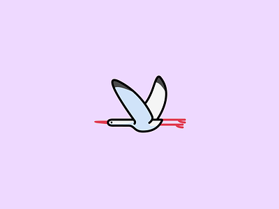 Stork animal bird design icon illustration minimalism stork