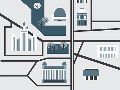 Krasnopresnenskaya district map illustration map