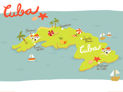 Mapping the World! cuba illustration editorial illustration illustrated map illustration map