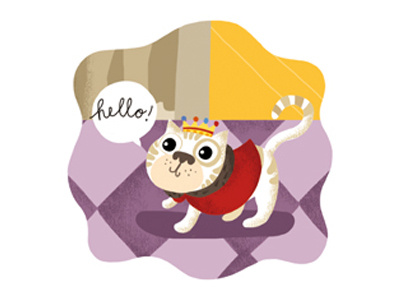 Say hello to the royal cat animal illustration cat illustration childrens cute bug illustration digital fairy tales illustration illustration picture book