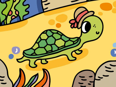 Mrs Turtle animal illustration childrens illustration picture book sea illustration turtle illustration