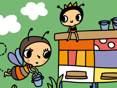 Beehive animal illustration bee illustration beehive illustration childrens illustration picture book