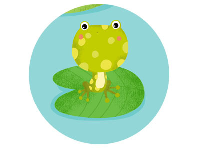 Hot today? frog frog illustration illustration illustration for children lake pond