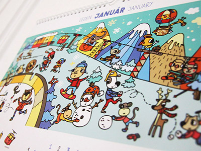 Illustrated calendar for 2015 calendar illustrated calendar illustration look and find