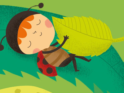 Need More Sleep! childrens illustration cute illustration ladybird ladybird illustration