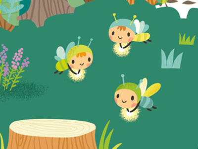 Fireflies animal childrens illustration firefly firefly illustration illustration