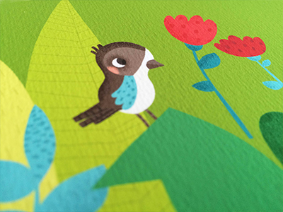 Meadow Print bird childrens illustration illustration jaybird jaybird illustration