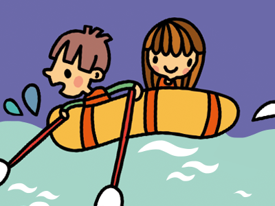 Boat childrens illustration illustration lifeboat lifeboat illustration