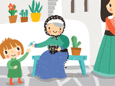 Granny childrens illustration granny greece greece illustration illustration kidlitart