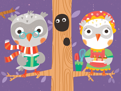 Owl Grandparents childrens book childrens illustration grandpa grandparents illustration kidlitart owl owl illustration owls