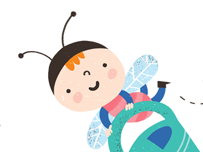 Fly! animal character bug kidlitart childrens book childrens illustration cute illustration