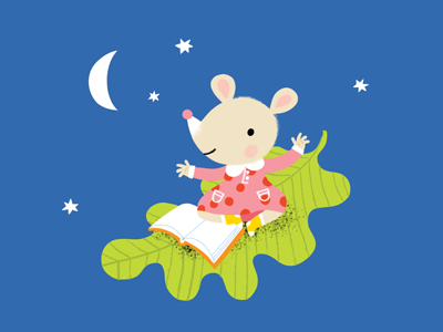 Bedtime Story animal character childrens book childrens illustration cute illustration kidlitart mouse