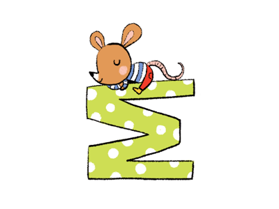 M is for Mouse abc abc book animal character animals childrens book childrens illustration cute illustration kidlitart kids illustration mouse sleeping