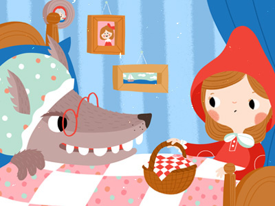 Little Red Riding Hood childrens book childrens illustration classic tales grandmother illustration kidlitart kids illustration tales wolf