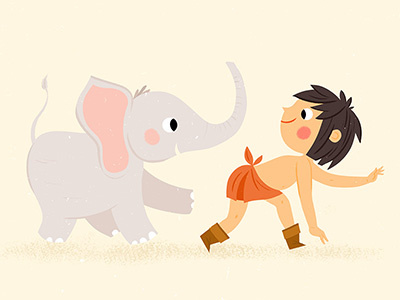 Jungle Book animal illustration childrens book childrens illustration elephant kids illustration forest animals illustration jungle jungle book kidlitart mowgli