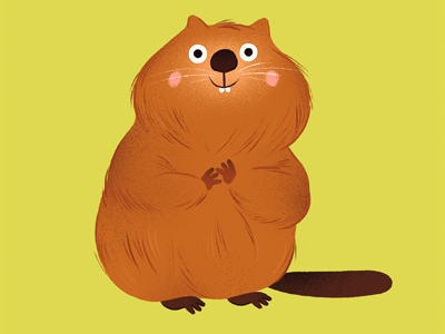 Hello Friend! animal animal stickers beaver childrens illustration illustration illustrator kidlit kidlitart mountain animals sticker