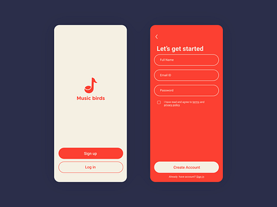 First design for Daily UI -001 app branding dailyui icon illustration mobile app design mobile ui music music app typography ui uidesign uiux ux vector