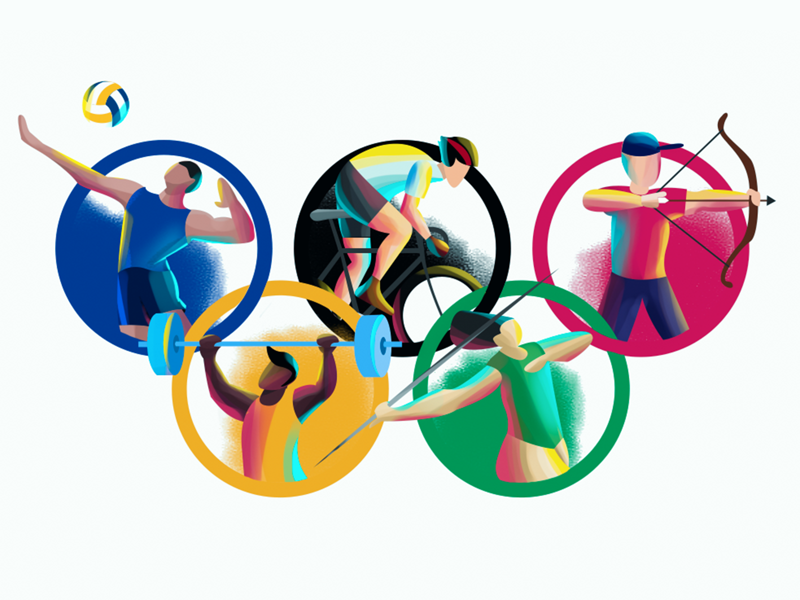 World Olympic Day illustration for MI calendar by Pravin Jackson on