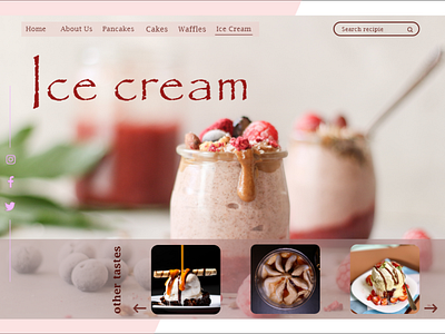 Ice cream landing page
