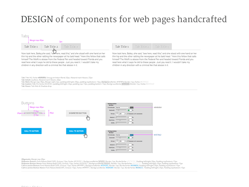 Stylesheet: Components button definition down drop full hover mouse raptus sheet style tab view