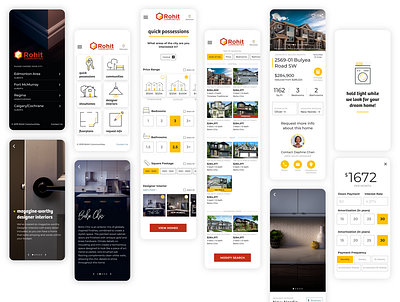 Rohit Mobile app figma home builder product design real estate ui ux web
