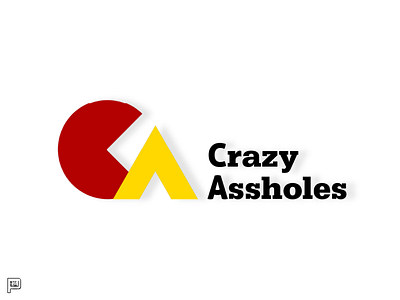 Crazy Assholes Logo With Drop Shadow By Phillip Gallant