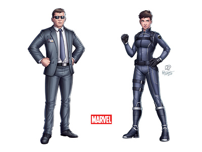 SHIELD Agents - Marvel Character licensing Artwork art artwork character art comic art digital art drawing illustration marvel photoshop wacom cintiq