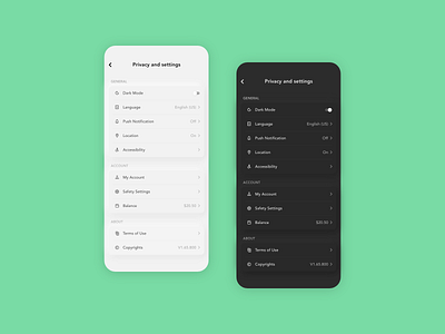 Daily UI 007 - Settings