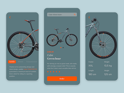 Cube Bicycle Sport app design flat graphic minimal search ui ux web